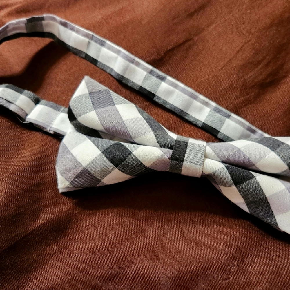 Blue Plaid Bow Tie / Bowtie
